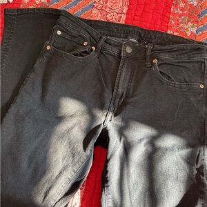 American Eagle Men’s Black Jeans Slim Straight 34x34